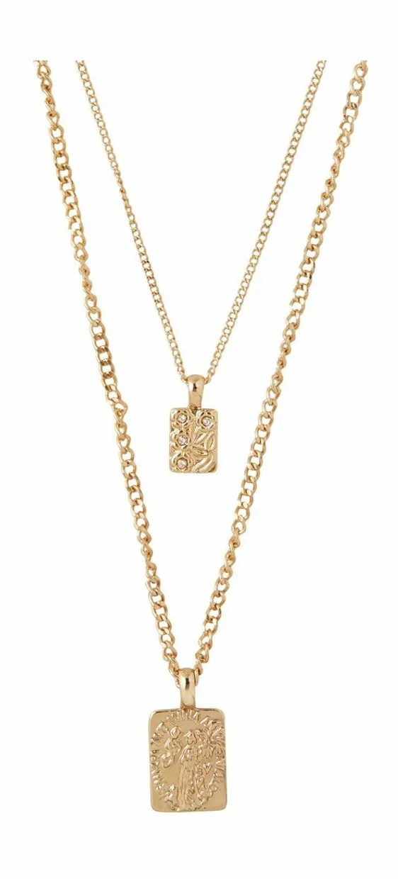 Combi necklace gold