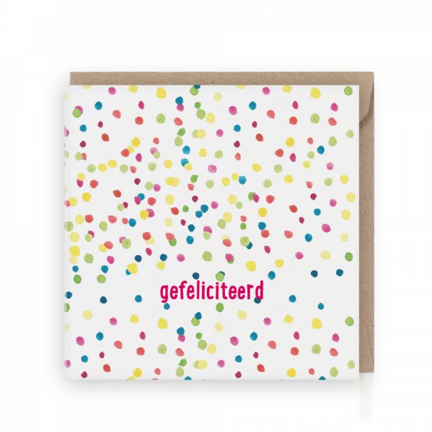 Wenskaart: Gefeliciteerd