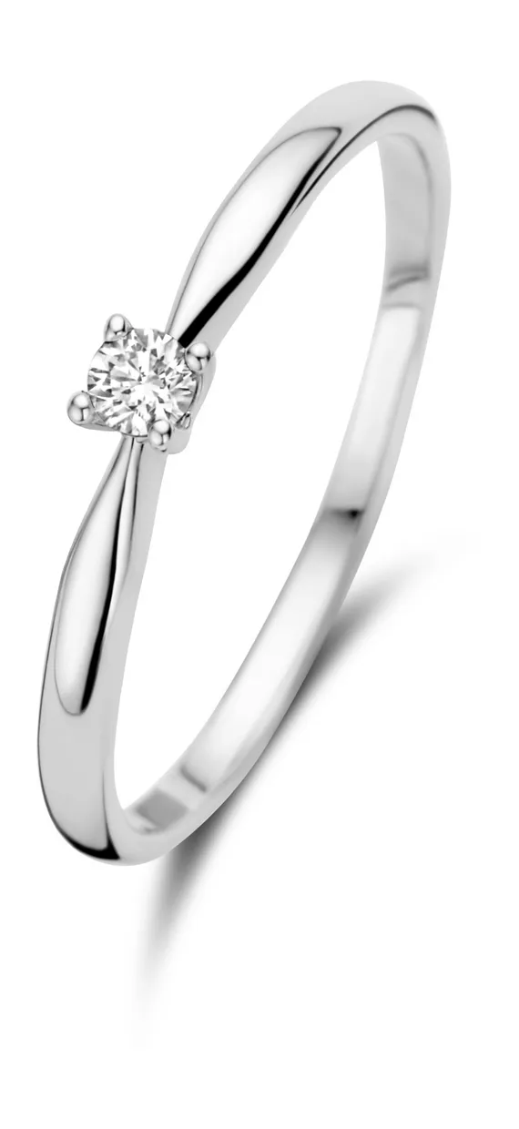 De la Paix Céline 14 karaat witgouden ring | diamant 0.05 ct | IBD330004-56