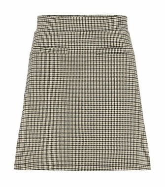 Checkered HW skirt beige
