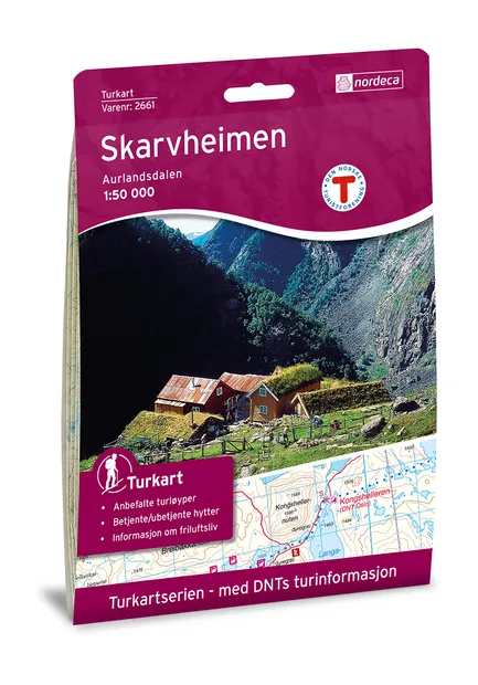 Wandelkaart 2661 Turkart Skarvheimen | Nordeca