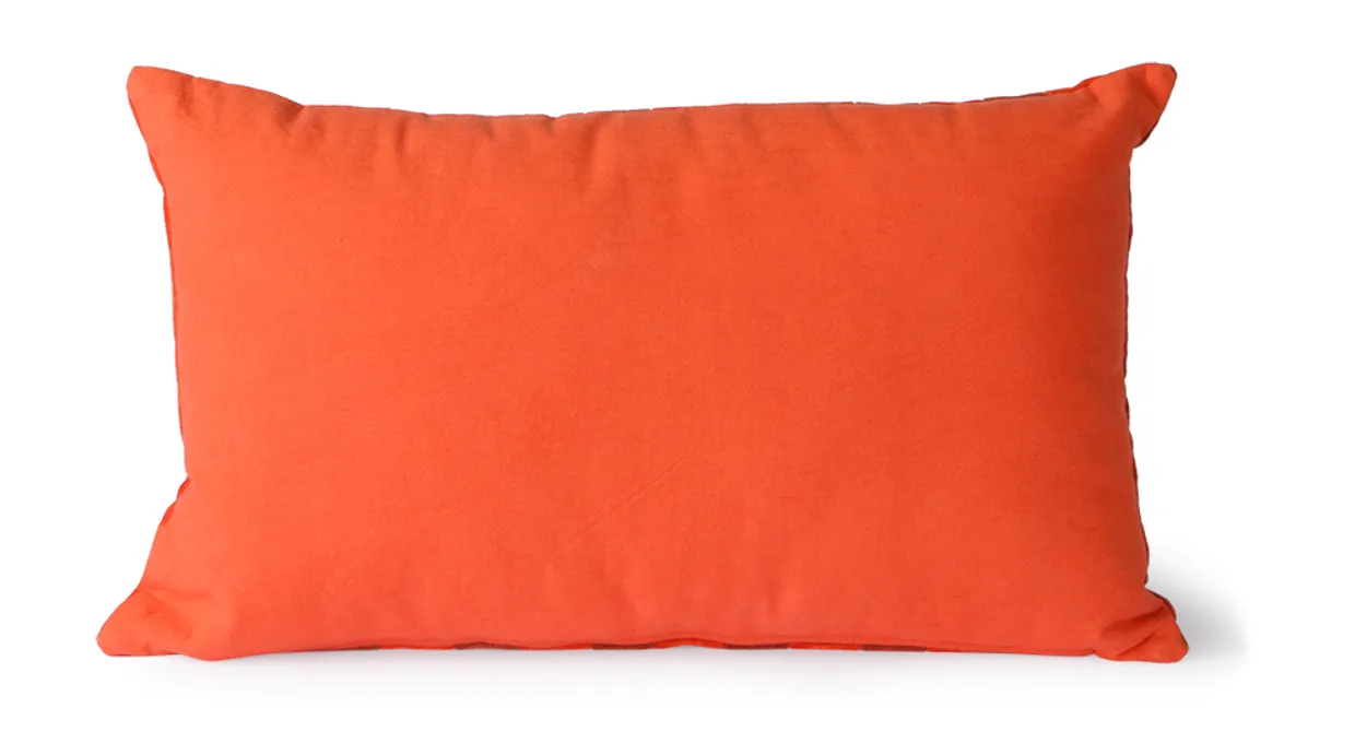 Striped velvet cushion red/bordeaux (30x50)