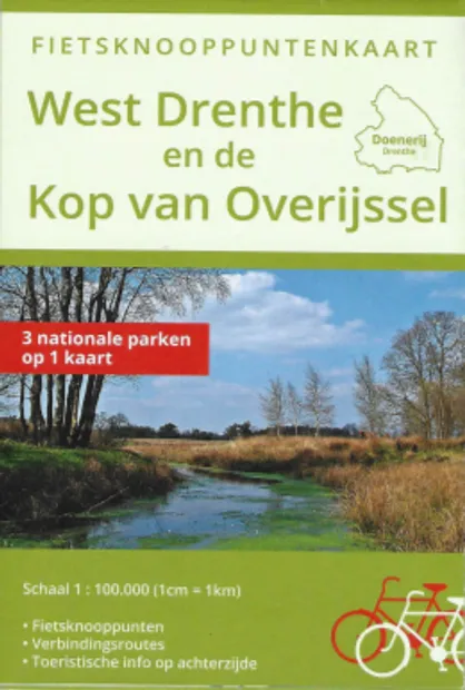 Fietsknooppuntenkaart West Drenthe en de Kop van Overijssel