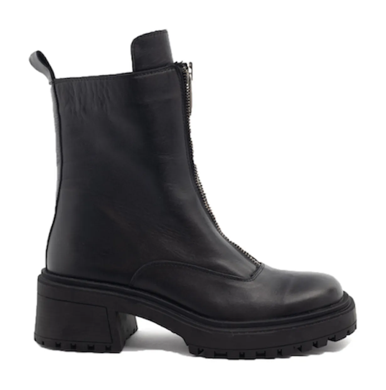 Babouche zipper boots black