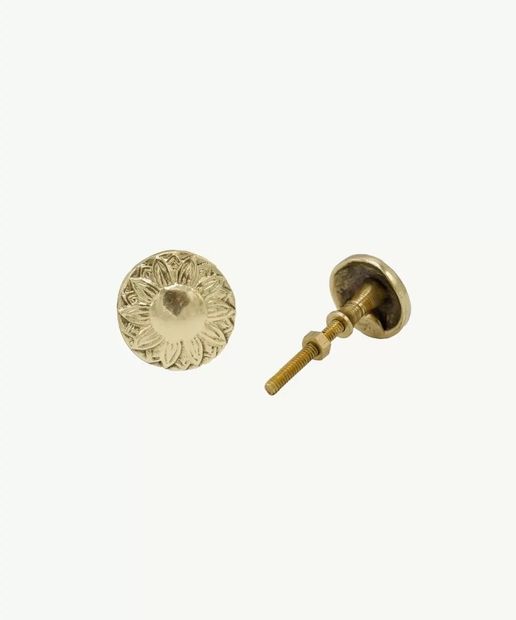 Knob Small Solange Flower brass