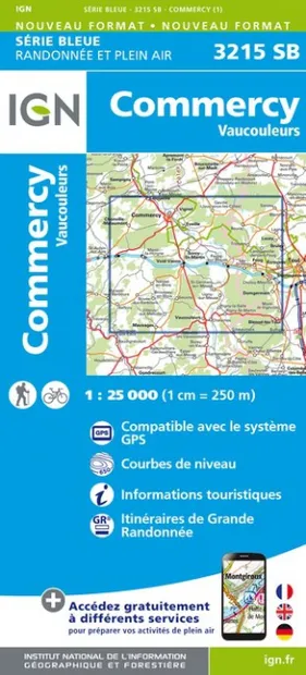 Wandelkaart - Topografische kaart 3215SB Commercy | IGN - Institut Géo