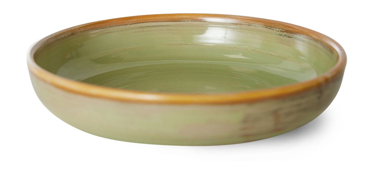 Chef ceramics: deep plate L, moss green