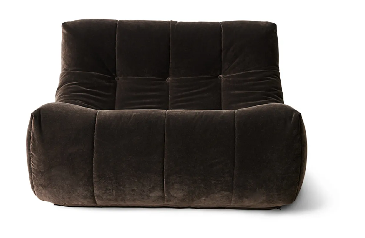 Lazy lounge chair, royal velvet espresso