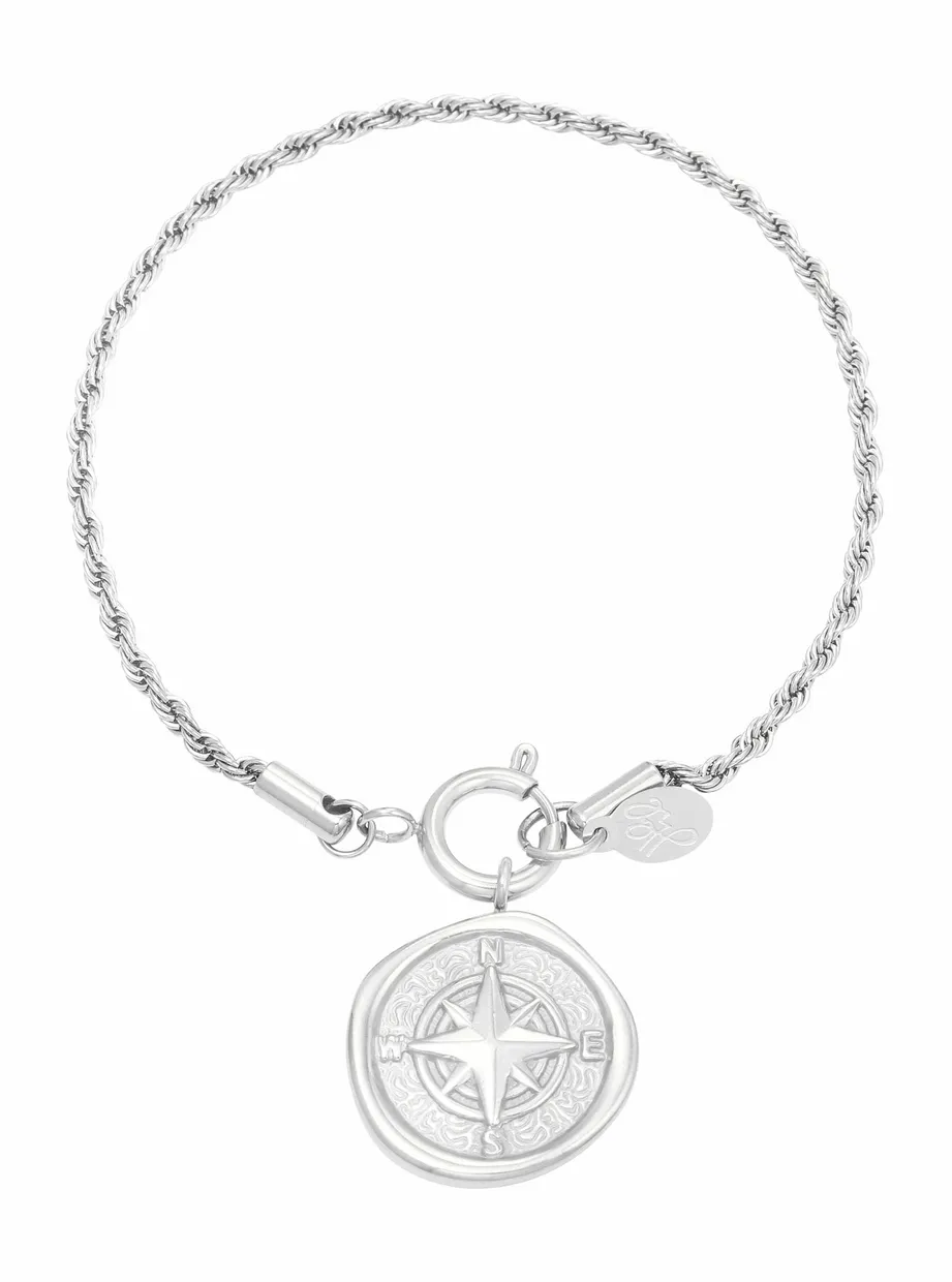 Bracelet compass silver