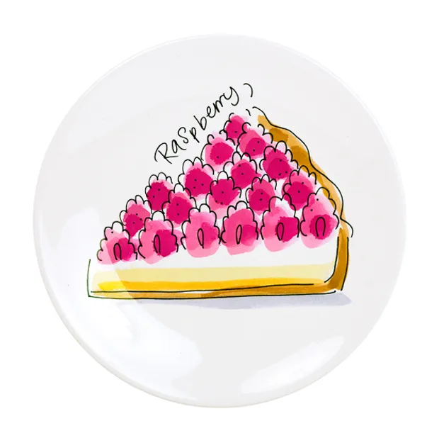 Cake: Gebaksbord 18 cm Raspberry