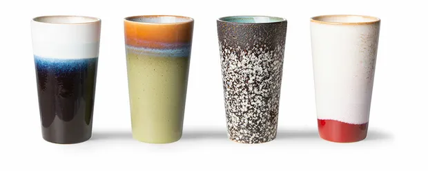 70s ceramics: latte mugs, antares (set of 4)