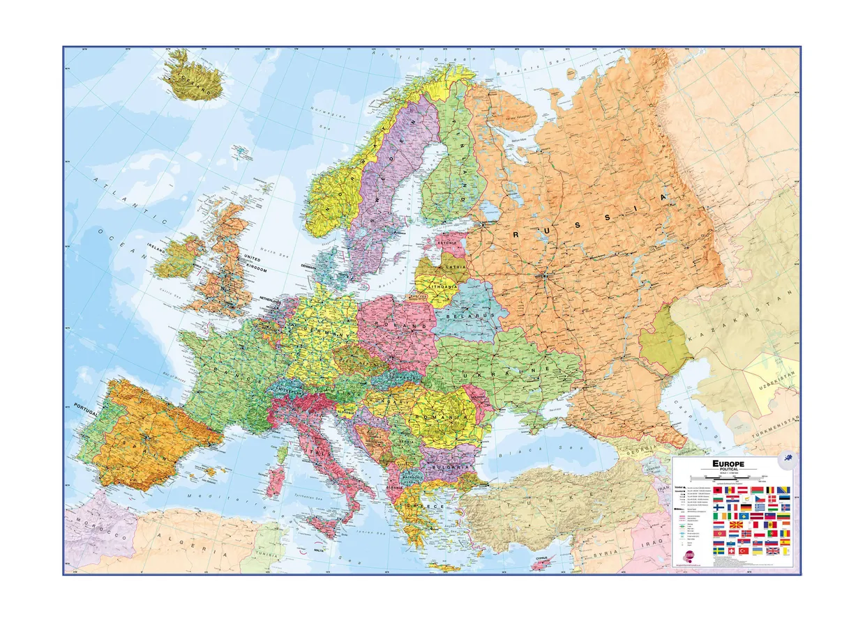 Wandkaart - Magneetbord Europa - Europe 140 x 100 cm | Maps Internatio