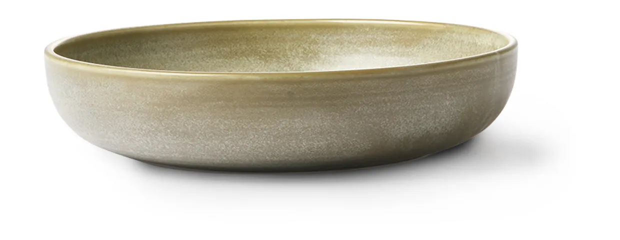 Chef ceramics: deep plate rustic green/grey