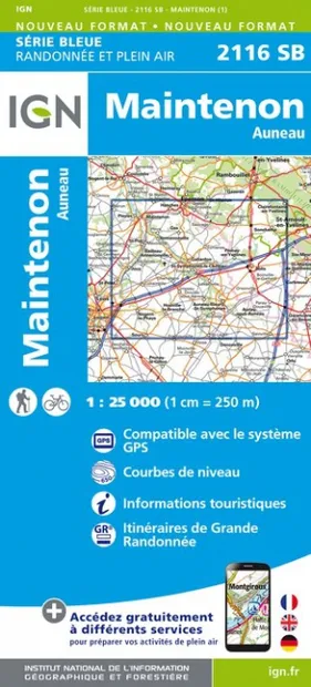 Wandelkaart - Topografische kaart 2116SB Maintenon | IGN - Institut Gé
