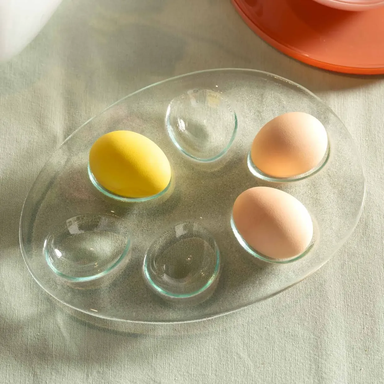 Glazen schaal voor gevulde eieren - Luminosa