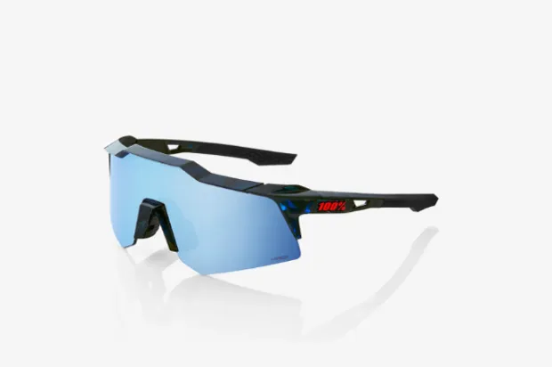 Speedcraft XS (extra small) Black Holographic/ HiPER Blue Multilayer Mirror Lens + Clear Lens