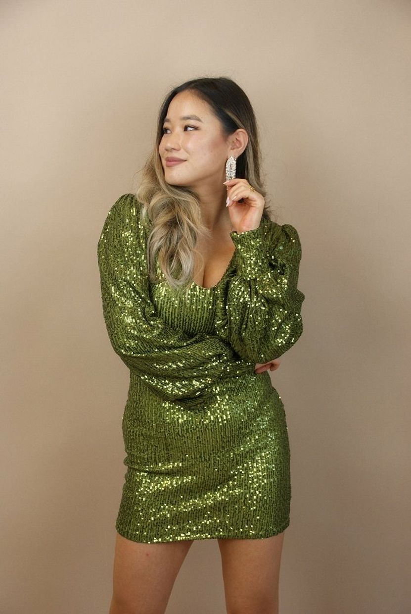 Glad hoofdkussen Druppelen Glitter jurk lime groen - Sophie & Me - | Online warenhuis Den Bosch