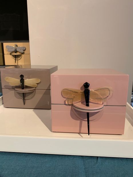 Lacquer box with dragonfly