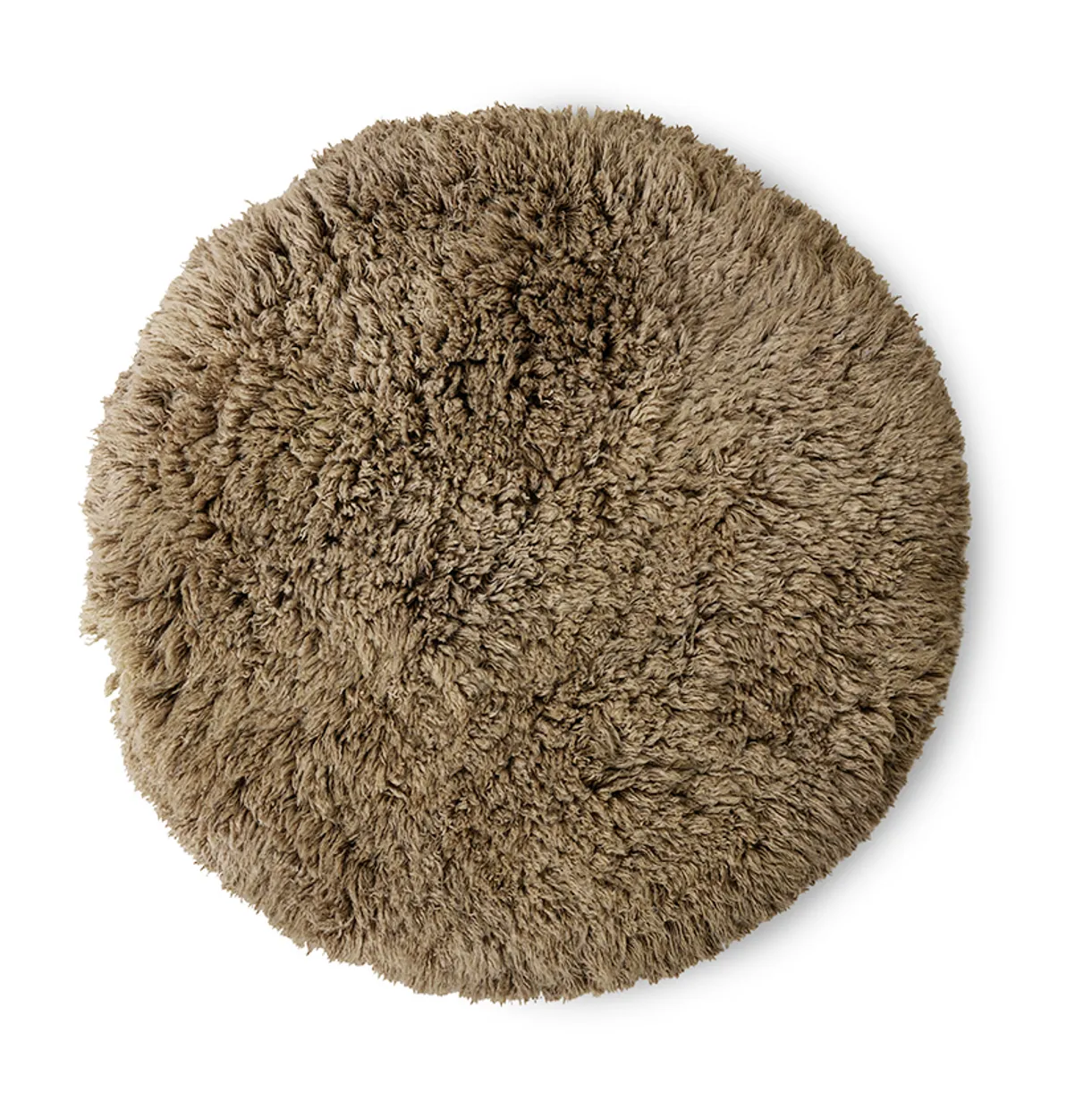 Fluffy round rug sage (ø150)