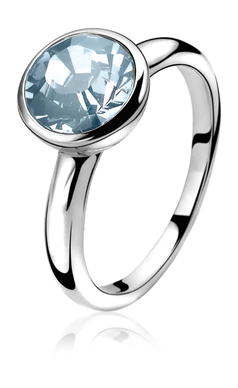 Zilveren ring blauw ZIR1006A