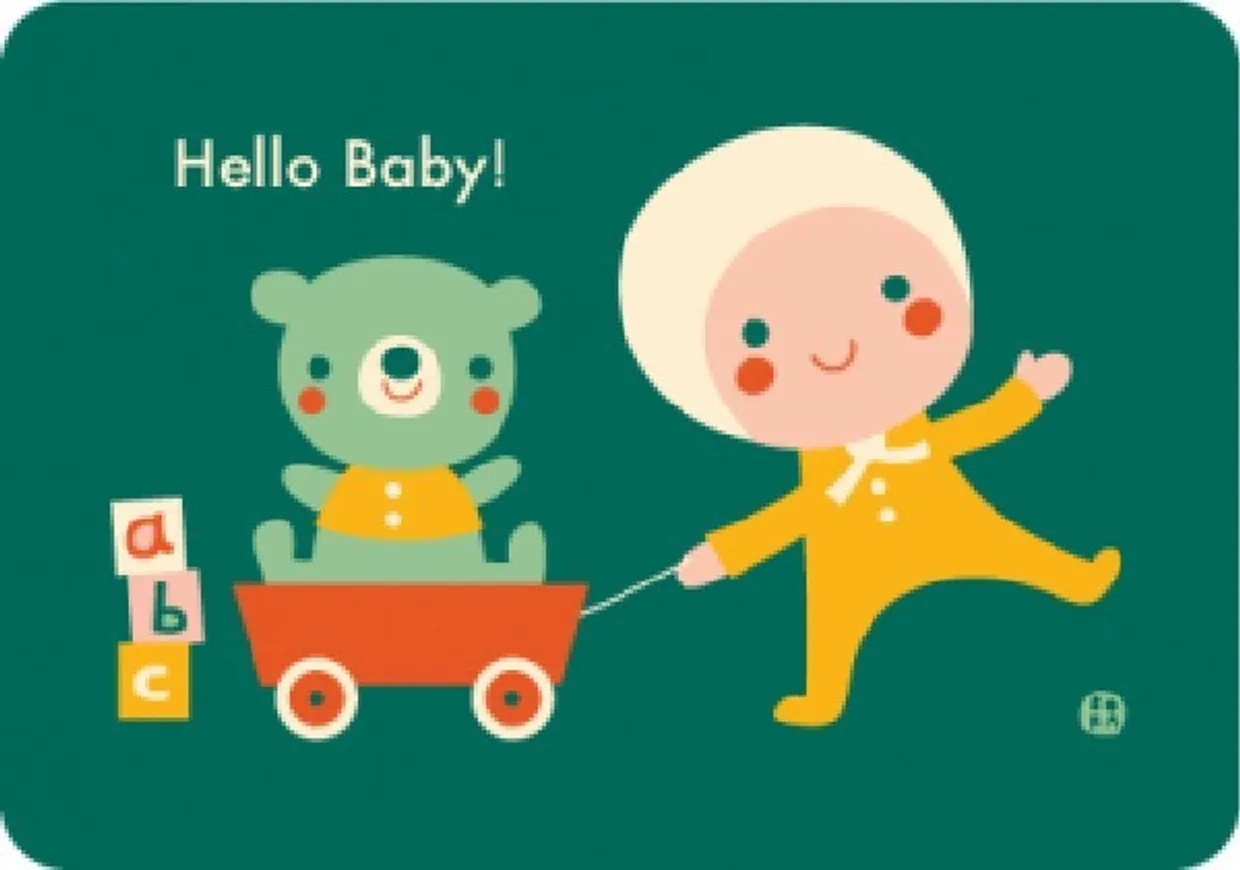 Kaart Hello baby toys