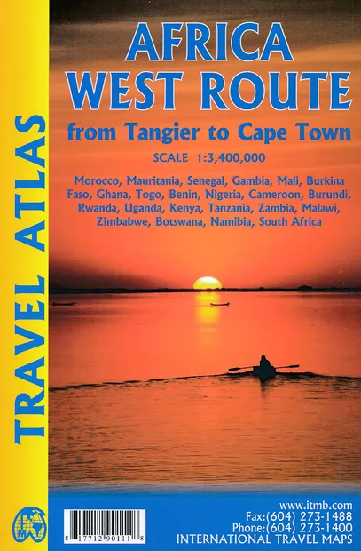 Wegenatlas Travel Atlas Africa West Route: from Tangier to Cape Town |