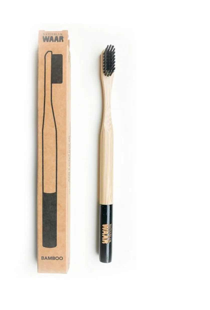 Tandenborstel zwart, bamboo