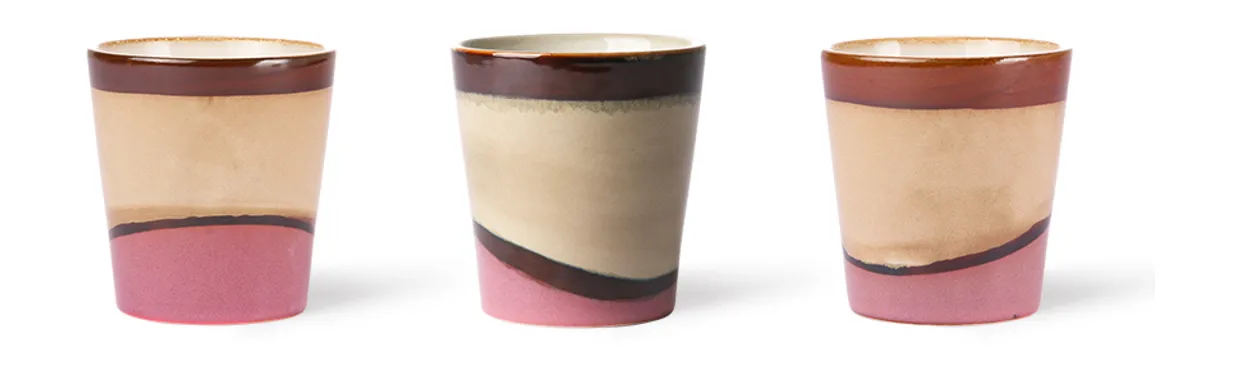 70s ceramics: coffee mug, dunes