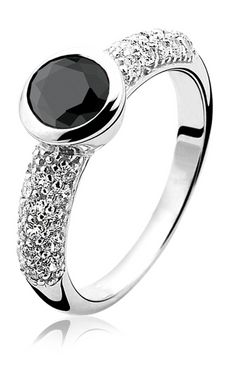 Zilveren ring zwart ZIR840Z