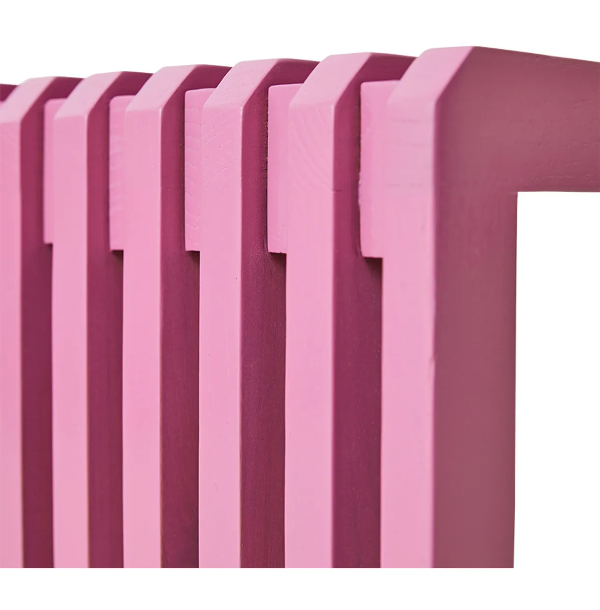 Slatted bench hot pink L