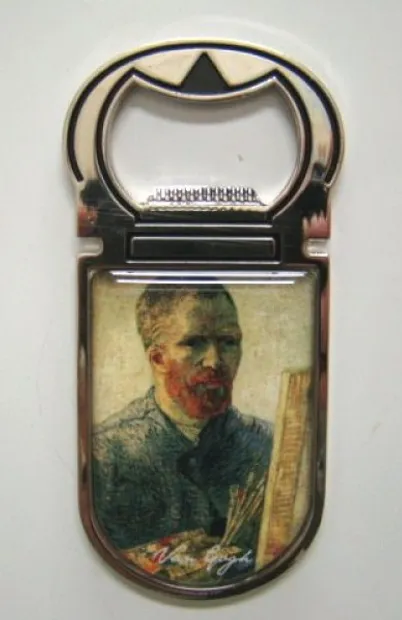Flesopener met magneet Van Gogh zelfportret