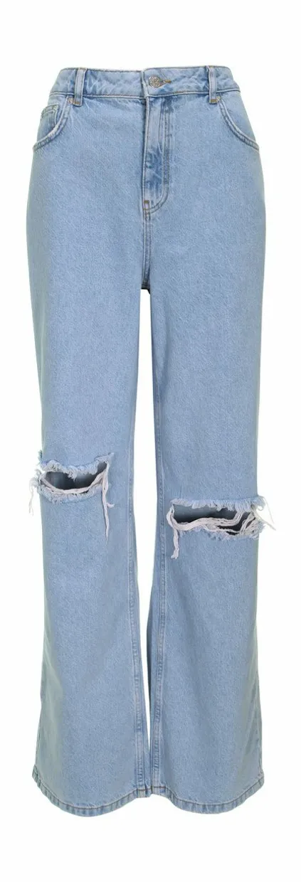 Rip knee HW jeans light blue