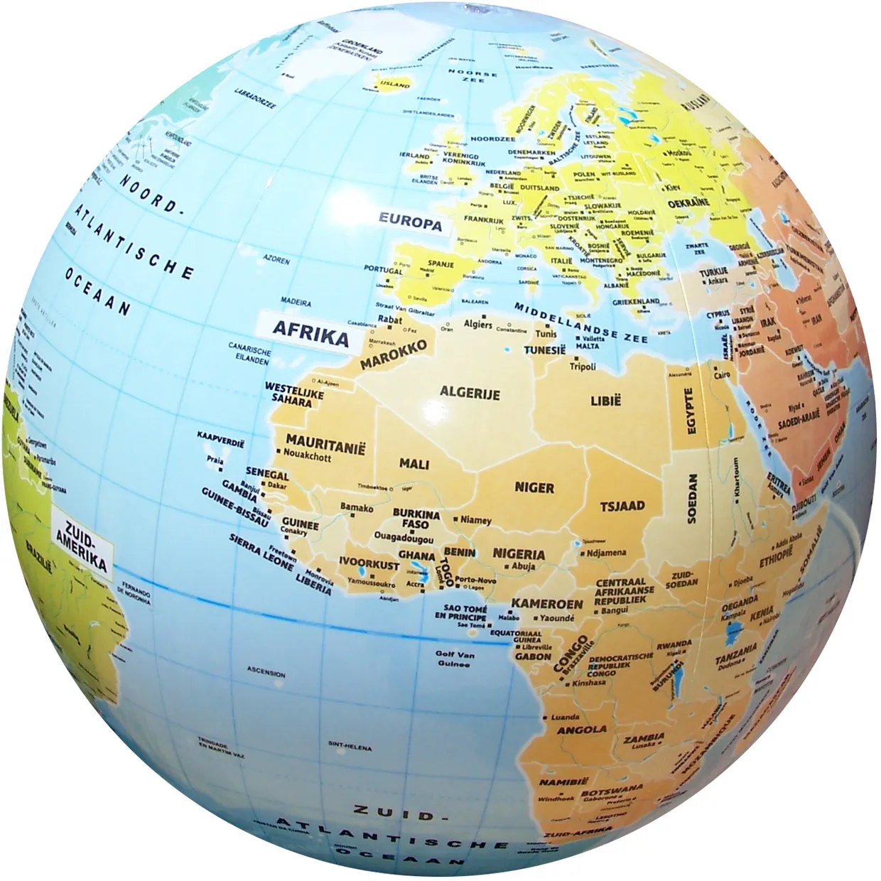 Opblaasbare wereldbol - globe Opblaasbare bal De Wereld Politiek Maxi