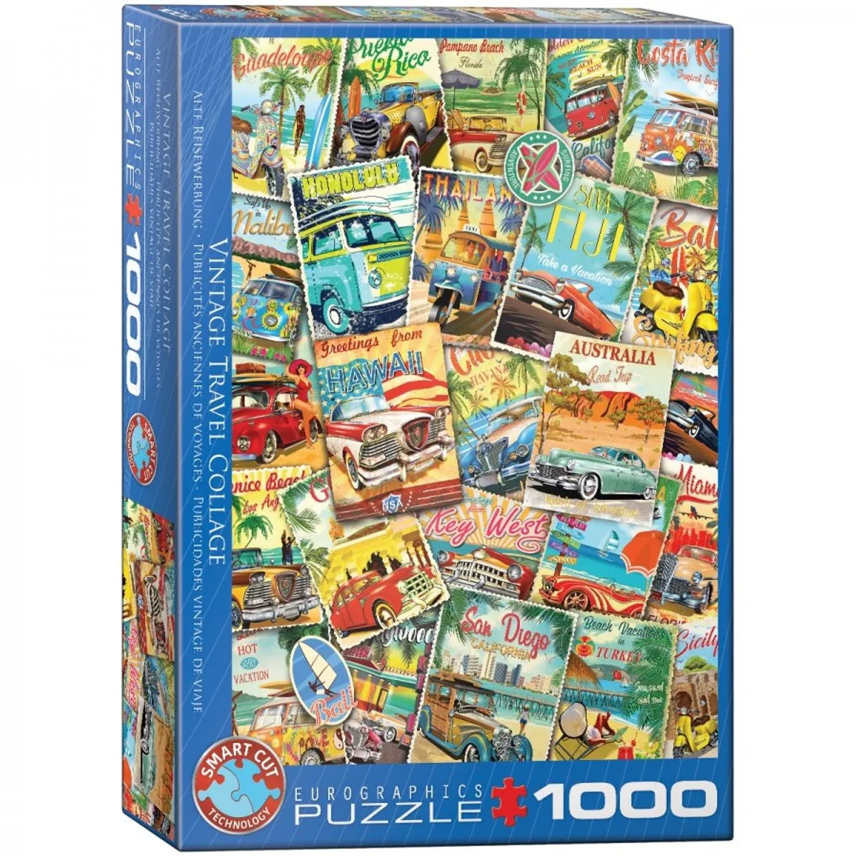 Puzzel - Vintage Travel Collage (1000)