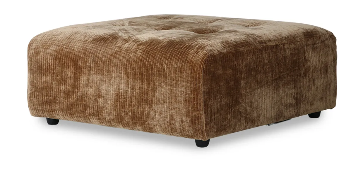 Vint couch: element hocker, corduroy velvet, aged gold