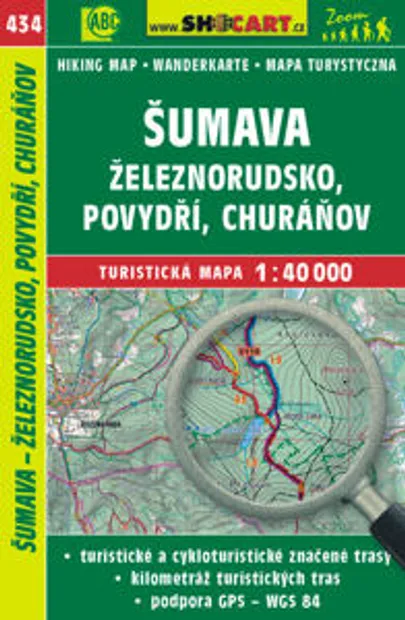 Wandelkaart 434 Böhmerwald Sumava -  Šumava Železnorudsko Povydří Chur