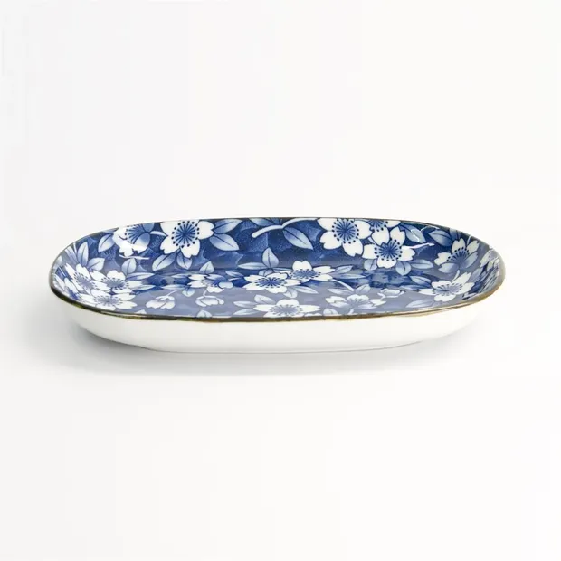 Ovale schaal - Tokyo Blue Sakuru- 18,7 x 13 cm