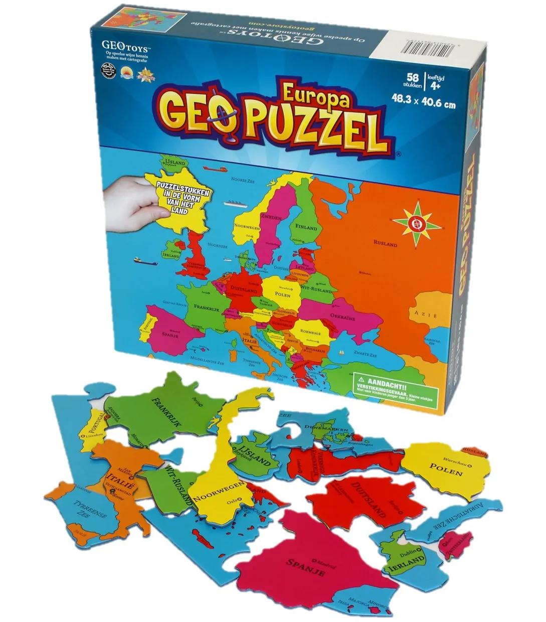 Kinderpuzzel GeoPuzzel Europa | GEOtoys