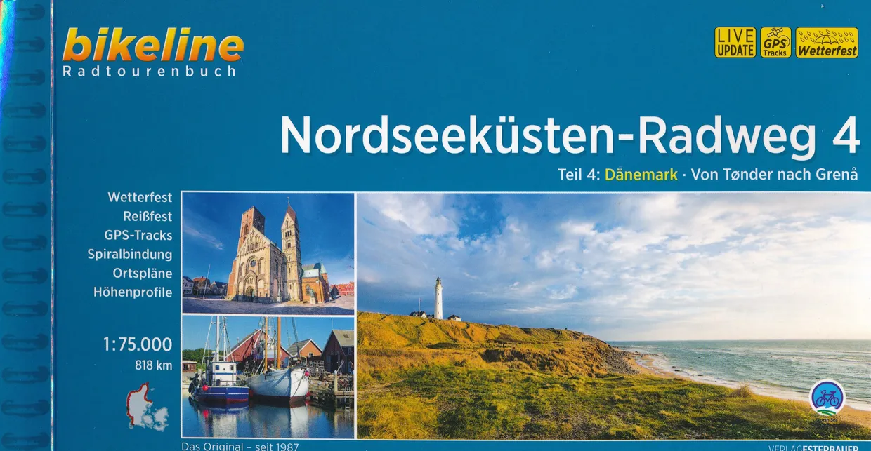 Fietsgids Bikeline Nordseekusten radweg 4 (NSCR) teil 4 Danmark - Dene
