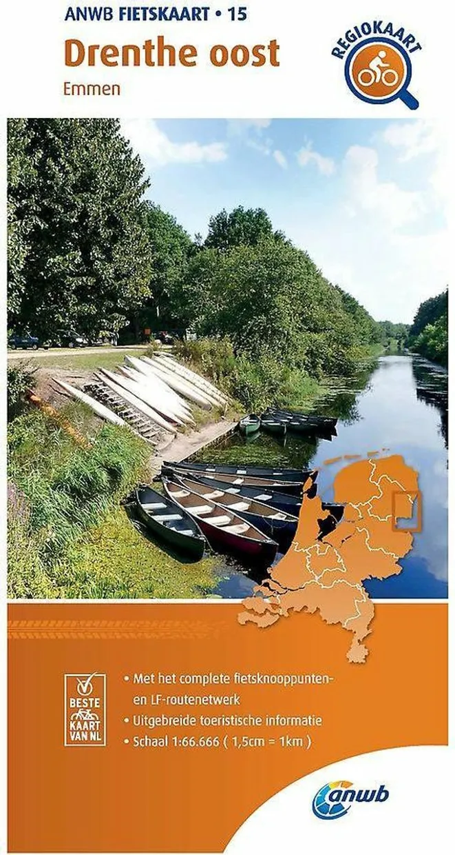 Fietskaart 15 Regio Fietskaart Drenthe oost | ANWB Media