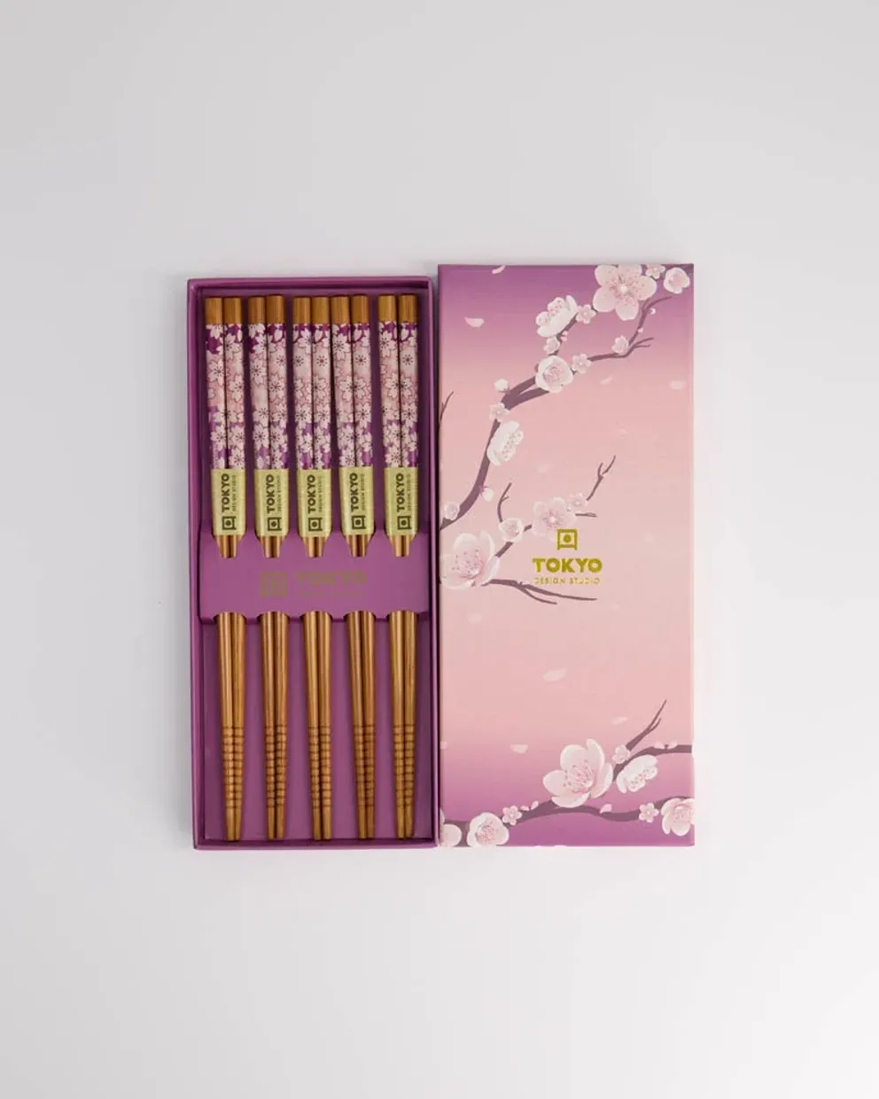Eetstokjes set van 5 - Purple Sakura