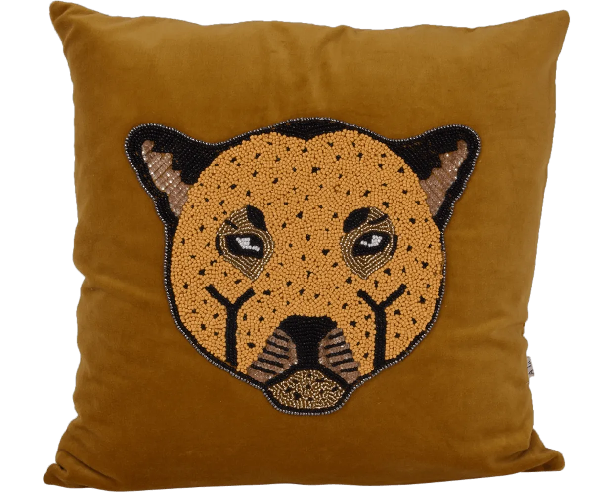 Velvet cushion leopard Geel