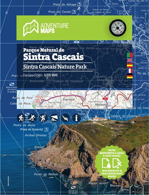 Wandelkaart Parque Natural de Sintra Cascais | Adventure MAPS