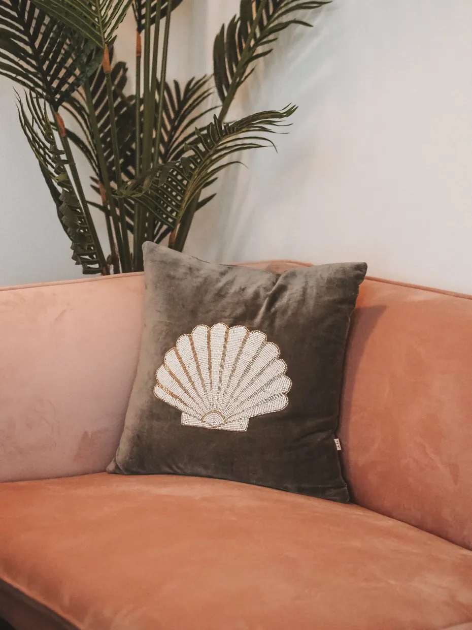 Velvet cushion shell Grijs
