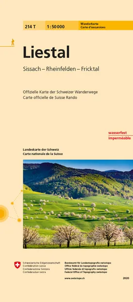 Wandelkaart 214T Liestal | Swisstopo