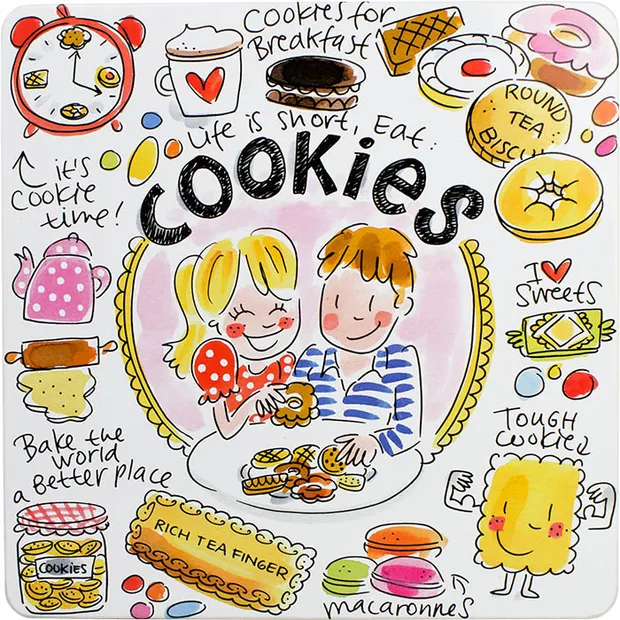 Blik vierkant Cookies - Even Bijkletsen