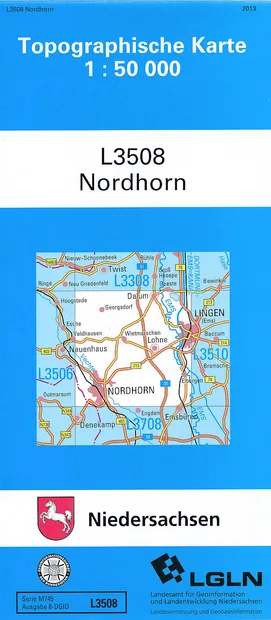 Topografische kaart L3508 Nordhorn | LGN