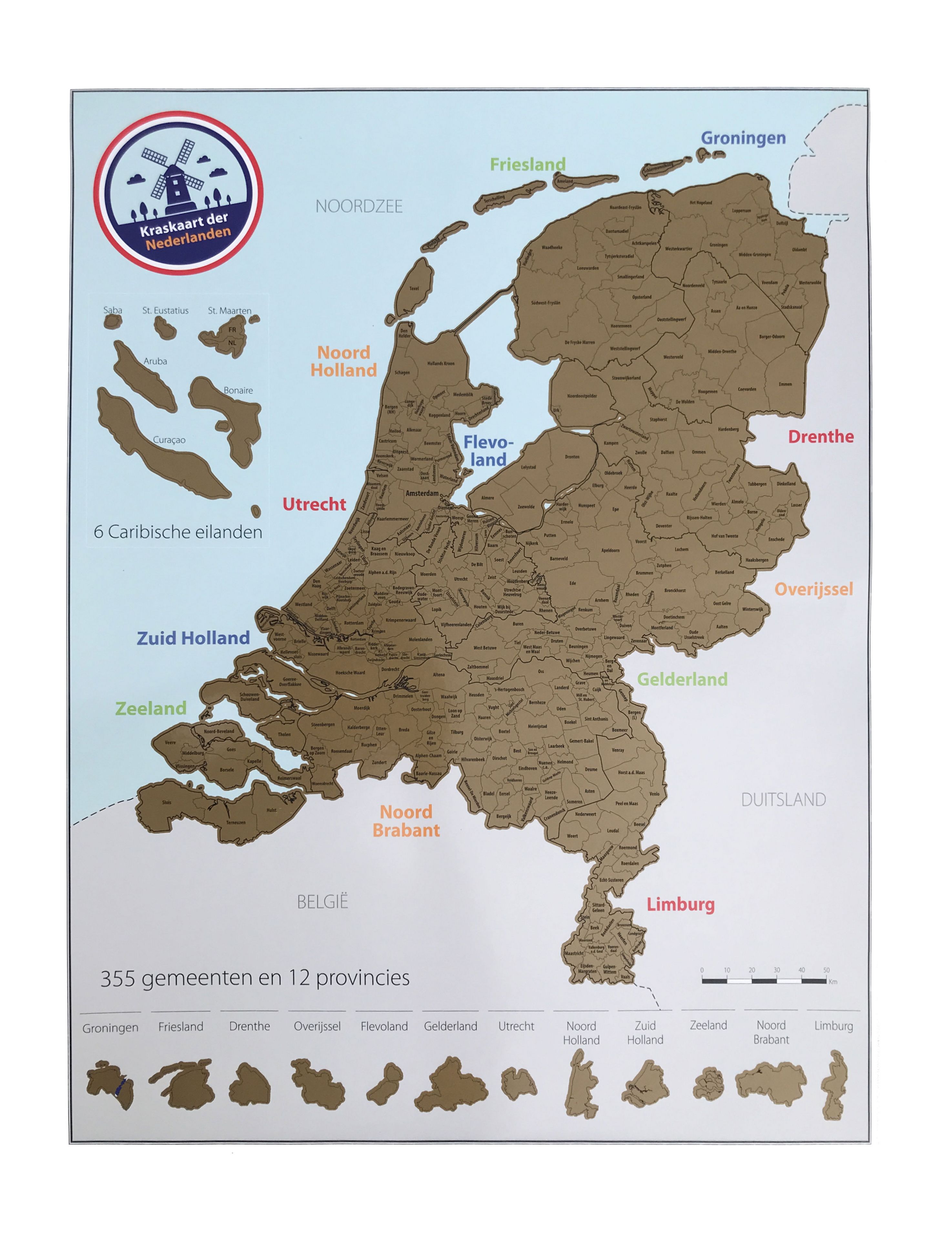 Tether een beetje Assimilatie Scratch Map Nederland - kraskaart der Nederlanden | Bubble Up - - |  Warenhuis Groningen