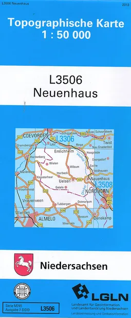 Topografische kaart L3506 Neuenhaus | LGN