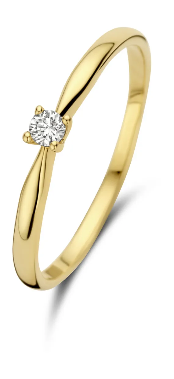 De la Paix Céline 14 karaat gouden ring | diamant 0.05 ct | IBD330001-54